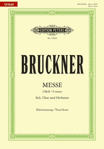 Mass in F Minor Wab 28 (Vocal Score)