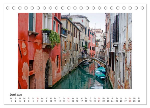 Produktbild: Venedig - Verg&auml;ngliche Sch&ouml;nheit (Tischkalender 2026 DIN A5 quer), CALVENDO Monatskalender