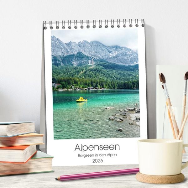 Produktbild: Alpenseen (Tischkalender 2026 DIN A5 hoch), CALVENDO Monatskalender