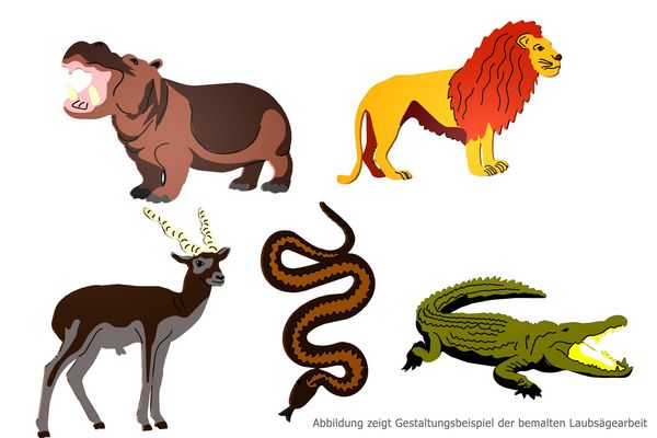 Produktbild: Laubs&auml;gevorlage Afrikanische Wildtiere