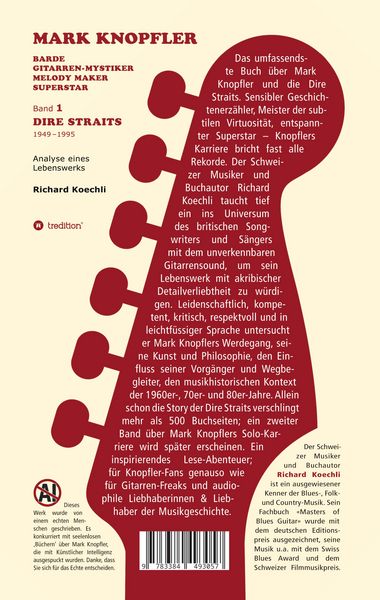 Produktbild: Mark Knopfler (Band 1, Dire Straits) - das 552 Seiten starke Buch