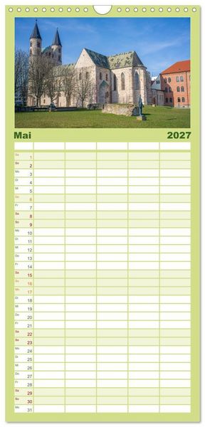 Produktbild: Familienplaner 2027 - Sachsen-Anhalt - Eine Sch&ouml;nheit in der Mitte Deutschlands mit 5 Spalten (Wandkalender, 21 x 45 cm) CALVENDO