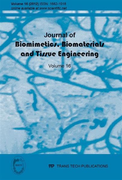 Produktbild: Journal of Biomimetics, Biomaterials & Tissue Engineering Vol. 16