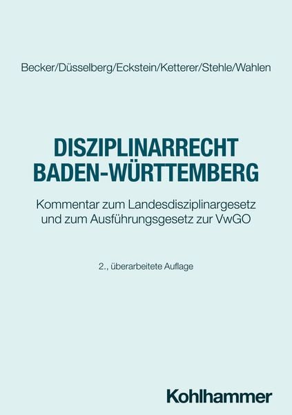 Produktbild: Disziplinarrecht Baden-W&uuml;rttemberg