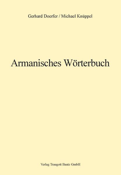 Produktbild: Armanisches W&ouml;rterbuch