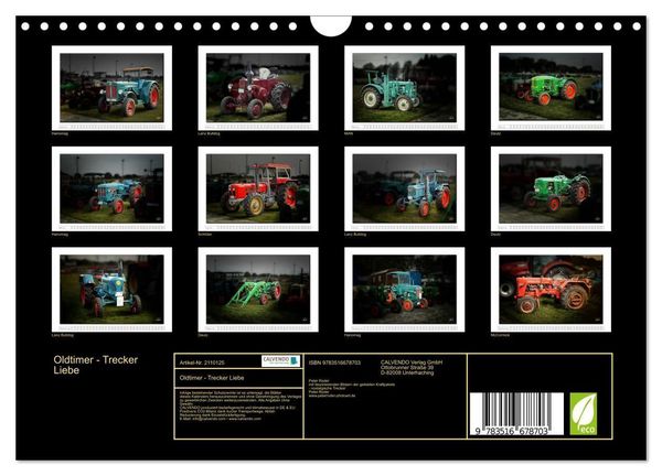 Produktbild: Oldtimer - Trecker Liebe (Wandkalender 2026 DIN A4 quer), CALVENDO Monatskalender