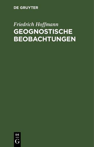 Produktbild: Geognostische Beobachtungen