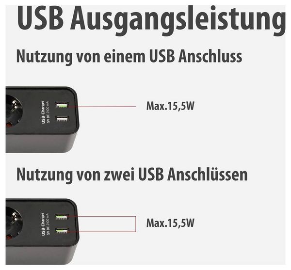 Produktbild: Brennenstuhl 1153240006 Steckdosenleiste mit Schalter 4fach Schwarz Schutzkontakt 1 St.
