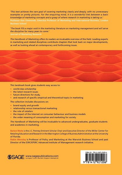 Produktbild: Handbook of Marketing