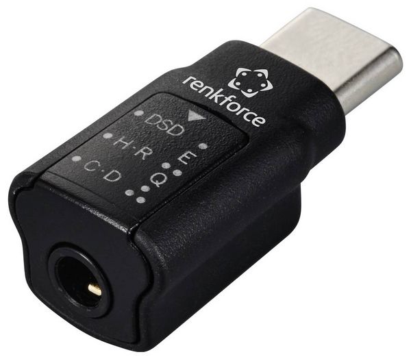 Produktbild: Renkforce USB 2.0 Adapter [1x USB-C&reg; Stecker - 1x Kopfh&ouml;rer (3.5mm Klinke)] RF-GSB-172