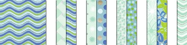 Produktbild: URSUS Spezialpapiere Indian Colours, aqua, 13,7 x 13,7 cm, 10 Blatt