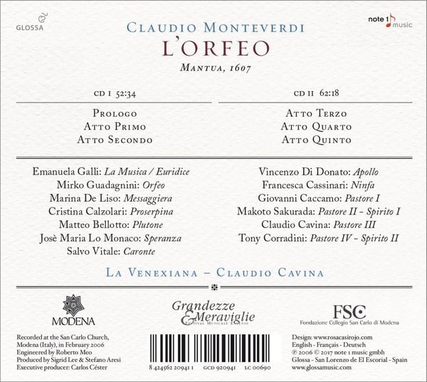 Produktbild: Orfeo