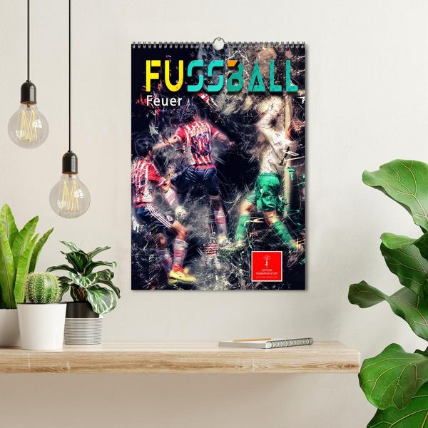 Produktbild: Fu&szlig;ball - Feuer (Wandkalender 2026 DIN A3 hoch), CALVENDO Monatskalender
