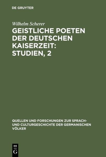 Produktbild: Geistliche Poeten der deutschen Kaiserzeit : Studien, 2