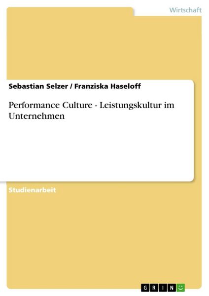 Produktbild: Performance Culture - Leistungskultur im Unternehmen