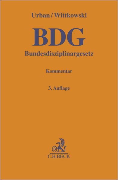Produktbild: Bundesdisziplinargesetz. BDG