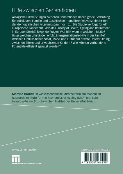Produktbild: Hilfe zwischen Generationen