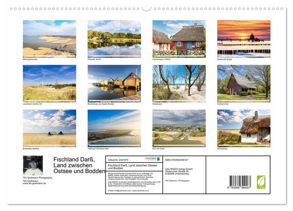 Produktbild: Fischland Dar&szlig;, Land zwischen Ostsee und Bodden (hochwertiger Premium Wandkalender 2027 DIN A2 quer), Kunstdruck in Hochglanz