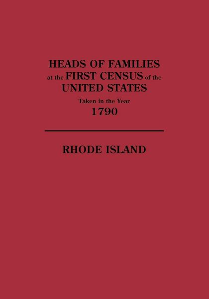 Produktbild: Heads of Families at the First Census of the U. S. Taken in the Year 1790