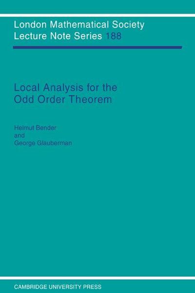 Produktbild: Local Analysis for the Odd Order Theorem