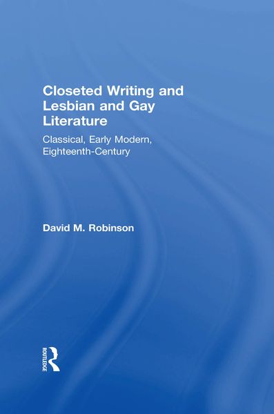 Produktbild: Closeted Writing and Lesbian and Gay Literature