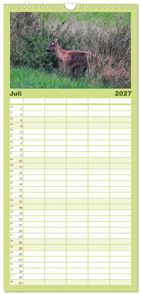 Produktbild: Familienplaner 2027 - Unser Land im Norden mit 5 Spalten (Wandkalender, 21 x 45 cm) CALVENDO