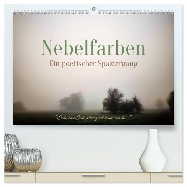 Produktbild: Nebelfarben. Ein poetischer Spaziergang (hochwertiger Premium Wandkalender 2026 DIN A2 quer), Kunstdruck in Hochglanz