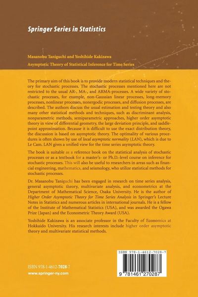Produktbild: Asymptotic Theory of Statistical Inference for Time Series