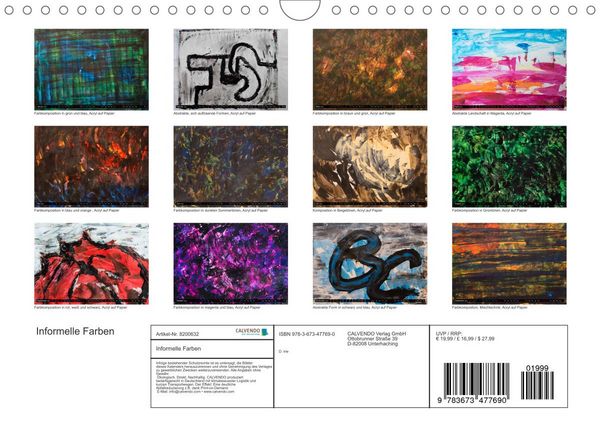 Produktbild: Informelle Farben (Wandkalender 2022 DIN A4 quer)