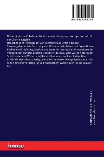 Produktbild: Niederl&auml;ndische Volkslieder