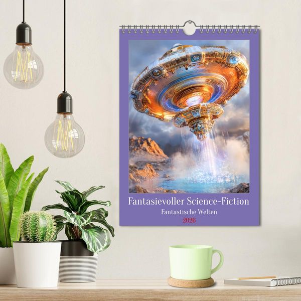Produktbild: Fantasievoller Science-Fiction - Fantastische Welten (Wandkalender 2026 DIN A4 hoch), CALVENDO Monatskalender