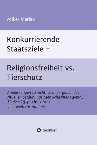 Produktbild: Konkurrierende Staatsziele - Religionsfreiheit vs. Tierschutz