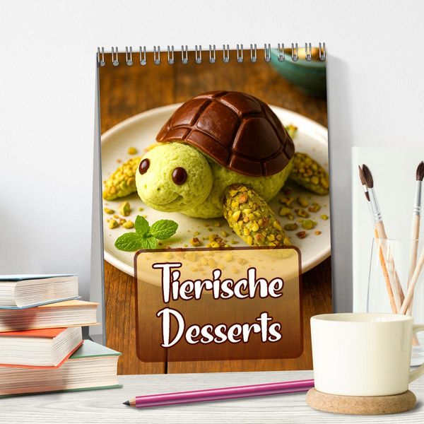 Produktbild: Tierische Desserts (Tischkalender 2026 DIN A5 hoch), CALVENDO Monatskalender