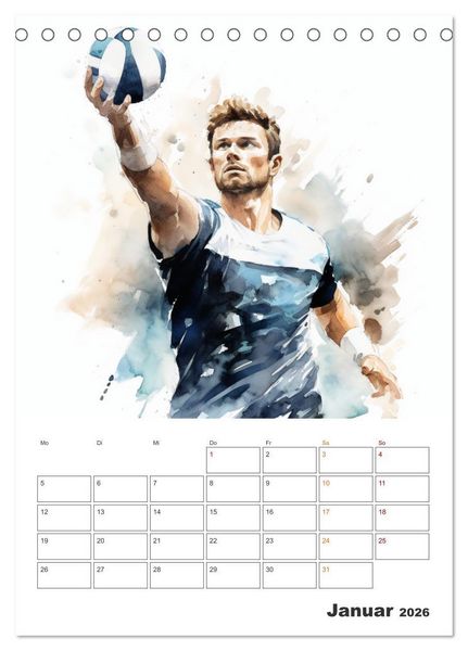 Produktbild: Aktivit&auml;ten im Sport (Tischkalender 2026 DIN A5 hoch), CALVENDO Monatskalender