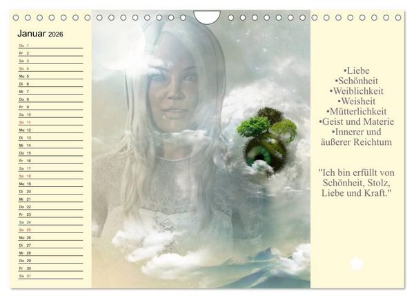 Produktbild: Tarot. Spirituell durch das Jahr (Wandkalender 2026 DIN A4 quer), CALVENDO Monatskalender
