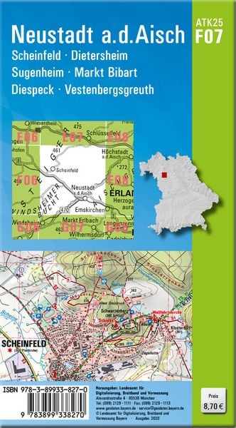 Produktbild: ATK25-F07 Neustadt a.d.Aisch (Amtliche Topographische Karte 1:25000)