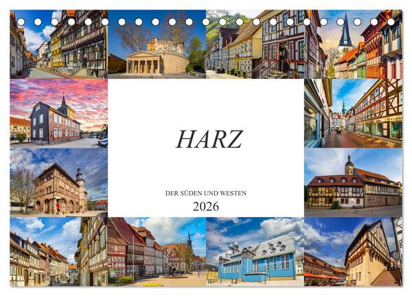 Harz der Süden und Westen (Tischkalender 2026 DIN A5 quer), CALVENDO Monatskalender