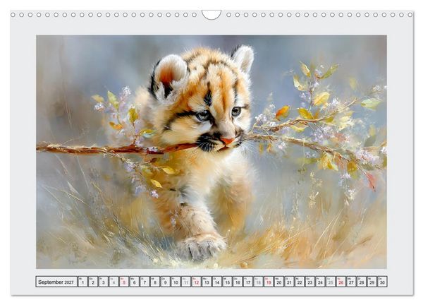 Produktbild: Bergl&ouml;wen. Kraftvolle Eleganz der Wildnis (Wandkalender 2027 DIN A3 quer), CALVENDO Monatskalender