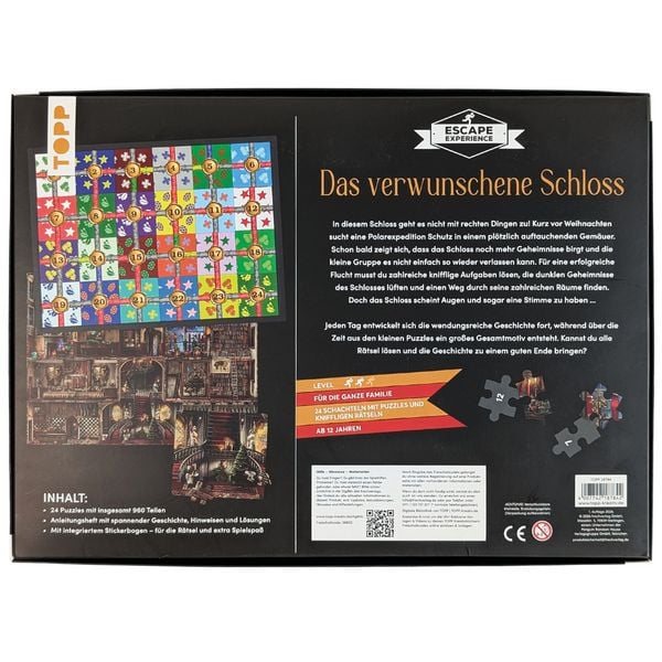 Produktbild: Puzzle-R&auml;tsel-Adventskalender: Das verwunschene Schloss &ndash; 24 Puzzles mit insgesamt 960 Teilen