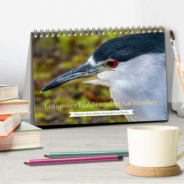 Produktbild: Gr&uuml;nreiher - Krabbenreiher - Nachtreiher (Tischkalender 2026 DIN A5 quer), CALVENDO Monatskalender