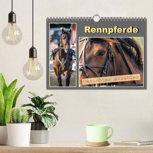 Produktbild: Rennpferde - Gesichter erz&auml;hlen (Wandkalender 2026 DIN A4 quer), CALVENDO Monatskalender