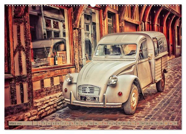 Produktbild: Die Legende - die Ente, Citro&euml;n 2CV (hochwertiger Premium Wandkalender 2025 DIN A2 quer), Kunstdruck in Hochglanz
