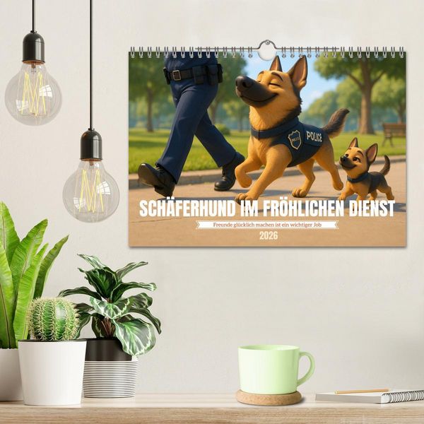 Produktbild: Sch&auml;ferhund im fr&ouml;hlichen Dienst (Wandkalender 2026 DIN A4 quer), CALVENDO Monatskalender