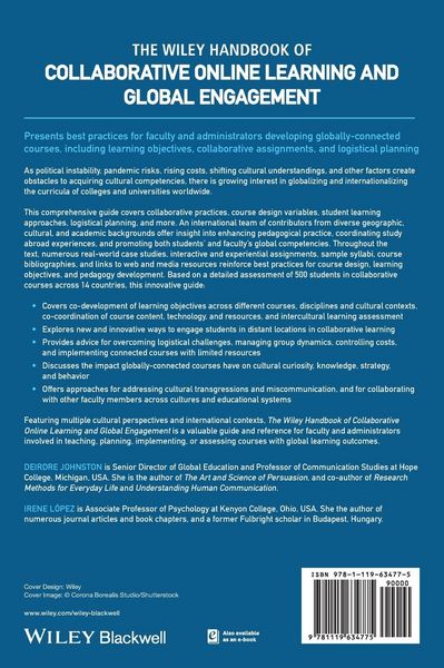 Produktbild: The Wiley Handbook of Collaborative Online Learning and Global Engagement