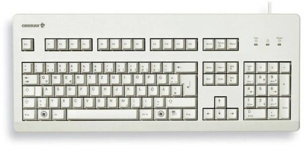 CHERRY G80-3000 Kabelgebunden Tastatur Deutsch, QWERTZ Weiß