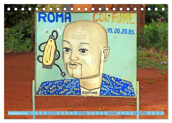 Produktbild: Barbershops in Afrika (Tischkalender 2026 DIN A5 quer), CALVENDO Monatskalender