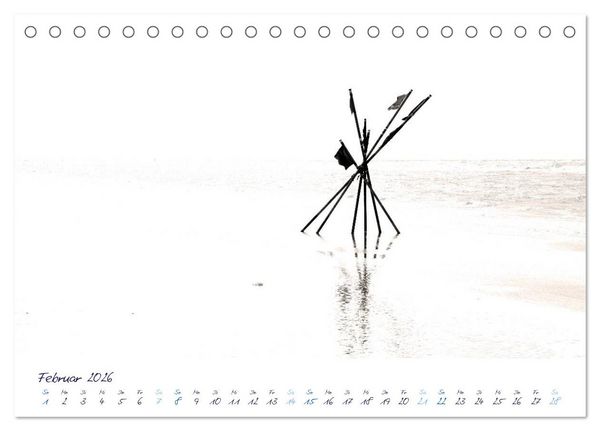 Produktbild: Meeresbilder - Nordsee-Impressionen (Tischkalender 2026 DIN A5 quer), CALVENDO Monatskalender
