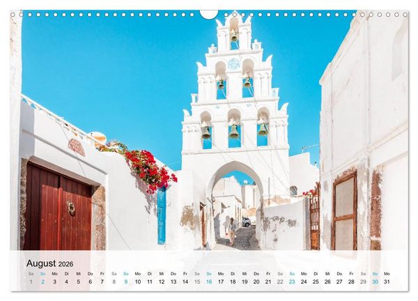 Produktbild: Santorini - Die malerische Kykladeninsel (Wandkalender 2026 DIN A3 quer), CALVENDO Monatskalender