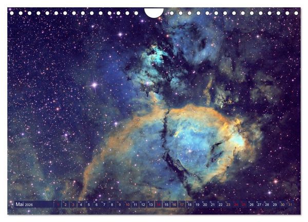 Produktbild: Galaxien, Sterne und Nebel: Leuchten aus dem All (Wandkalender 2026 DIN A4 quer), CALVENDO Monatskalender