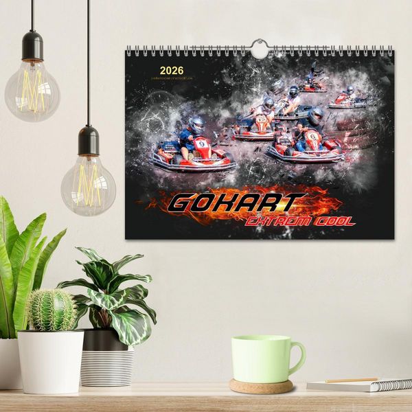 Produktbild: GoKart - extrem cool (Wandkalender 2026 DIN A4 quer), CALVENDO Monatskalender